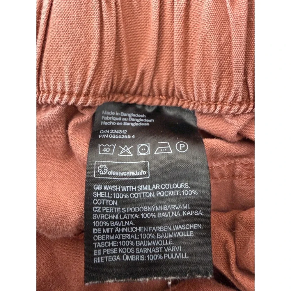 H&M Boys Size 12 Stretch Waist Cargo Athleisure Outdoor Pants Red‎ Casual